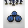 3 minicontadores de 0 a 14 vidas/heridas, compatibles con el casco de Warhammer Space Marine