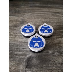 3 mini compteurs 0 à 14 vie / blessure compatible Warhammer Space Marine casque