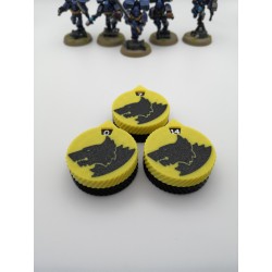 3 minicontadores de 0 a 14 vidas/heridas, compatibles con Warhammer Space Wolves