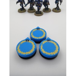 3 mini counters (0–14 lives/wounds), compatible with Warhammer Thousand Sons