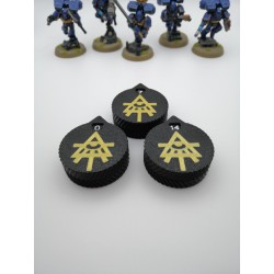 3 Mini-Zähler (0 bis 14 Leben/Verletzungen), kompatibel mit Warhammer Aeldari