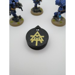3 minicontadores de 0 a 14 vidas/heridas, compatibles con Warhammer Aeldari