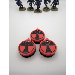 3 Mini-Zähler (0 bis 14 Leben/Verletzungen), kompatibel mit Warhammer Farsight T'au