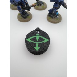 3 mini contatori da 0 a 14 punti vita/ferite, compatibili con Warhammer Sons of Horus