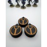 3 mini counters (0–14 lives/wounds), compatible with Warhammer T'au