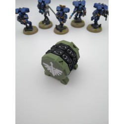 Compteur de commandement 0-99 version Premium compatible wargame style Warhammer / Dark Angels