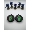 2 Zähler von 0 bis 20 Leben/Verletzungen, kompatibel mit Warhammer Necrons