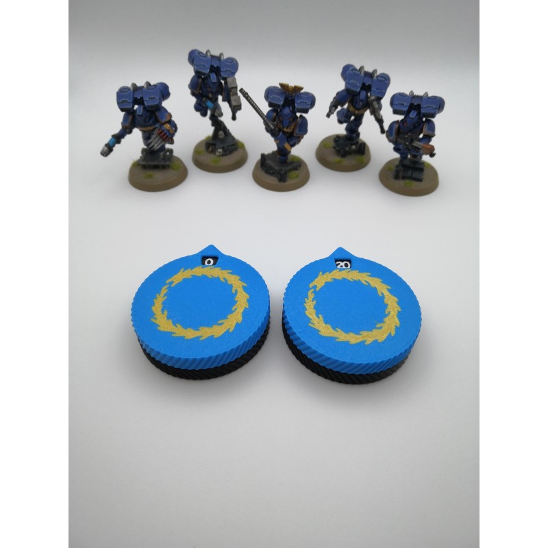 2 contatori da 0 a 20 per la vita/ferite, compatibili con Warhammer Thousand Sons