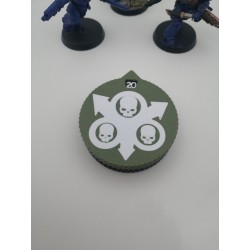 2 contadores de 0 a 20 de vida/daño, compatibles con Warhammer Death Guard
