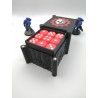 Scatola porta dadi per 27 dadi – Compatibile con giochi di guerra tipo Warhammer – ispirata all'Adeptus Mechanicus