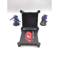 Storage box for 27 dice – Compatible with Warhammer-style wargames – Aeldari-inspired