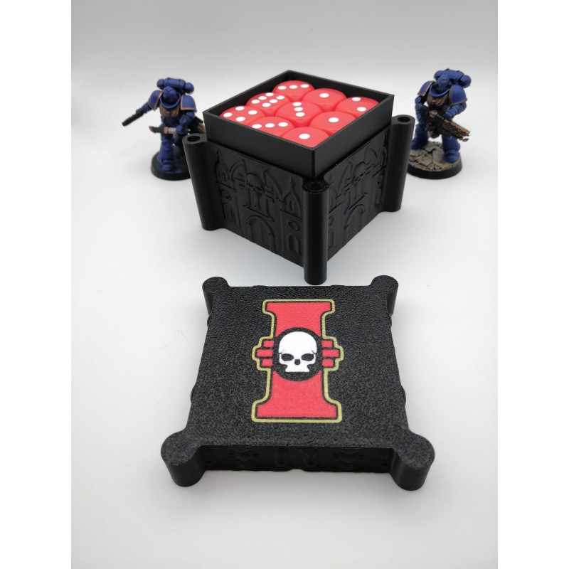 Boite de rangement pour 27 dés – Compatible wargame type Warhammer – inspiration Inquisitor Boite de rangement pour 27 dés – Compatible wargame type Warhammer – inspiration Inquisitor