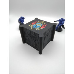 Caja para guardar 27 dados – Compatible con juegos de guerra tipo Warhammer – Inspirada en los Thousand Sons