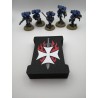Boite de rangement pour 15 dés – Compatible wargame type Warhammer – inspiration Black Templars