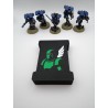 Scatola porta dadi per 15 dadi – Compatibile con giochi di guerra tipo Warhammer – ispirata ai Dark Angels