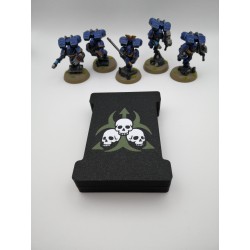 Storage box for 15 dice – Compatible with Warhammer-style wargames – Death Guard-inspired