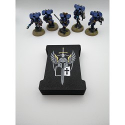 Opbergdoos voor 15 dobbelstenen – Geschikt voor wargames zoals Warhammer – geïnspireerd op Grey Knight