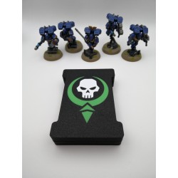 Scatola porta dadi per 15 dadi – Compatibile con giochi di guerra tipo Warhammer – ispirata ai Necron