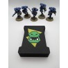 Boite de rangement pour 15 dés – Compatible wargame type Warhammer – inspiration Orks