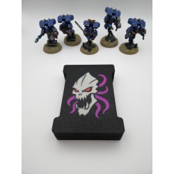 Storage box for 15 dice – Compatible with Warhammer-style wargames – Tyranid-inspired