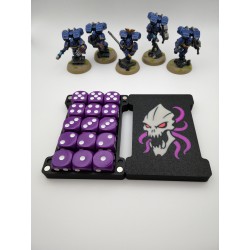 Boite de rangement pour 15 dés – Compatible wargame type Warhammer – inspiration Tyranids