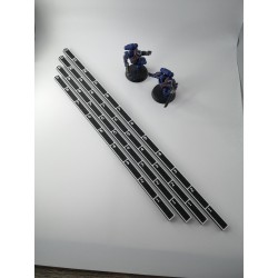 10 measuring rulers (3–12 inches) compatible with wargames such as Warhammer 40,000, Kill Team and Age of Sigmar
