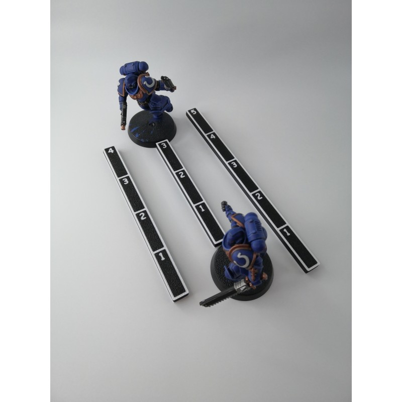 10 réglettes 3 à 12 pouces compatible wargame style Warhammer 40k, Kill team, Age of Sigmar