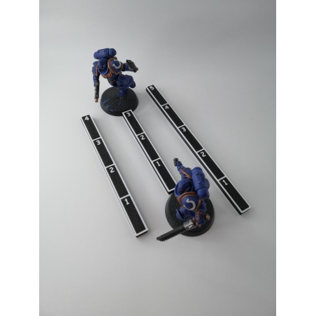 10 réglettes 3 à 12 pouces compatible wargame style Warhammer 40k, Kill team, Age of Sigmar