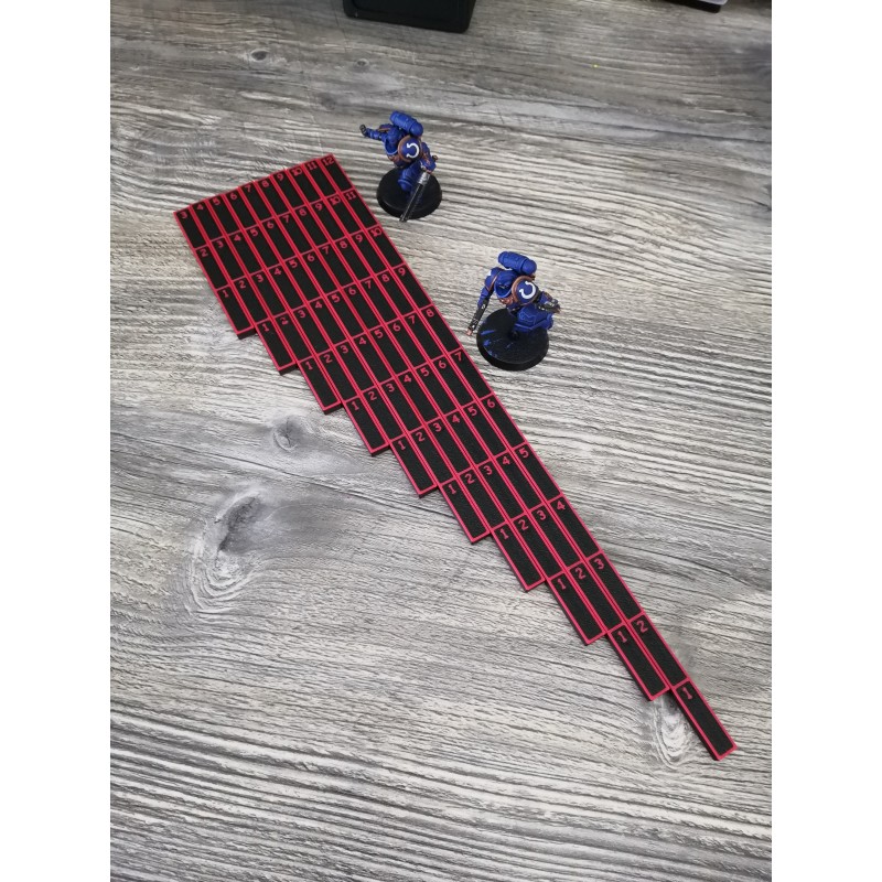 10 réglettes 3 à 12 pouces compatible wargame style Warhammer 40k, Kill team, Age of Sigmar 10 réglettes 3 à 12 pouces compatible wargame style Warhammer 40k, Kill team, Age of Sigmar