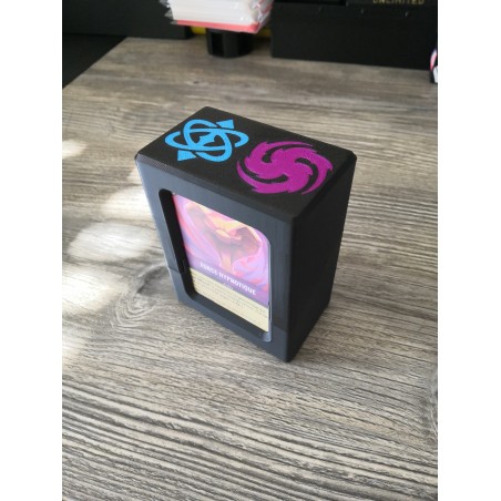 Deck box +60 cartes sleevées avec logo Saphir Amethyste - Lorcana TCG