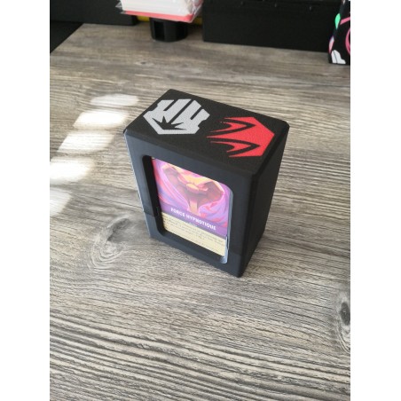 Deck box +60 cartes sleevées avec logo Acier Rubis - Lorcana TCG
