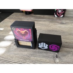 Deck box +60 cartes sleevées avec logo Acier Amethyste - Lorcana TCG