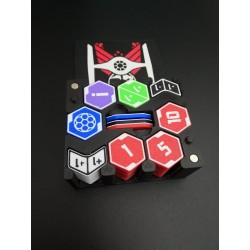 Lot de 60 jetons avec boite de rangement / insert Deck Pod - Version Empire Tie - Star Wars Unlimited