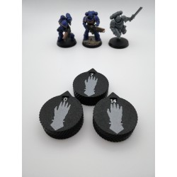 3 mini compteurs 0 à 14 vie / blessure compatible Warhammer Iron Hand