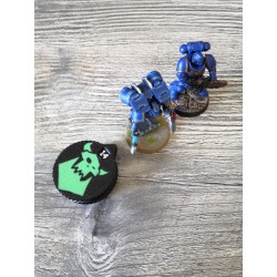 3 mini contatori da 0 a 14 punti vita/ferite, compatibili con Warhammer Orks (piccolo corno)