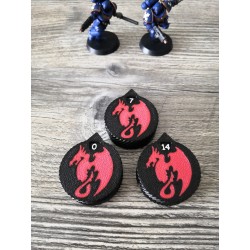 3 mini compteurs 0 à 14 vie / blessure compatible Warhammer Soulblight