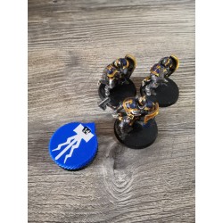3 minicontadores de 0 a 14 vidas/heridas, compatibles con Warhammer Stormcast Eternal