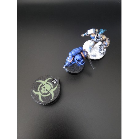 3 mini-tellers van 0 tot 14 levens/verwondingen, compatibel met Warhammer Biohazard
