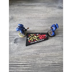 Jauge de mesure compatible Warhammer - Distances 1", 2" et 3" pouces style Flamme
