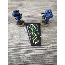 Calibre de medición compatible con Warhammer: distancias de 1", 2" y 3" pulgadas, estilo Necron