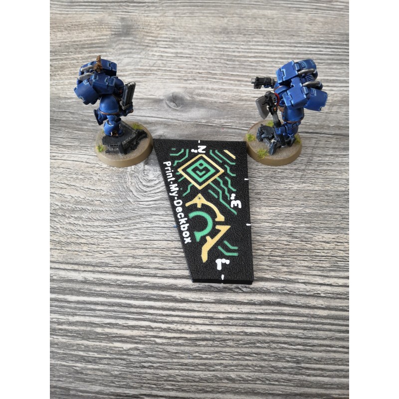 Misuratore compatibile con Warhammer - Distanze da 1", 2" e 3" pollici in stile Necron