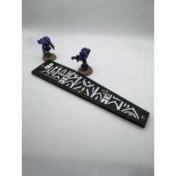 Jauge de mesure compatible Warhammer - Distances 1", 2", 3", 6" et 9" - Style Gothique