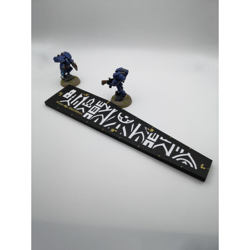 Warhammer-kompatible Messlehre – Entfernungen 1", 2", 3", 6" und 9" – Gotischer Stil