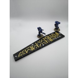 Jauge de mesure compatible Warhammer - Distances 1", 2", 3", 6" et 9" - Style Gothique