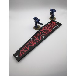 Jauge de mesure compatible Warhammer - Distances 1", 2", 3", 6" et 9" - Style Gothique