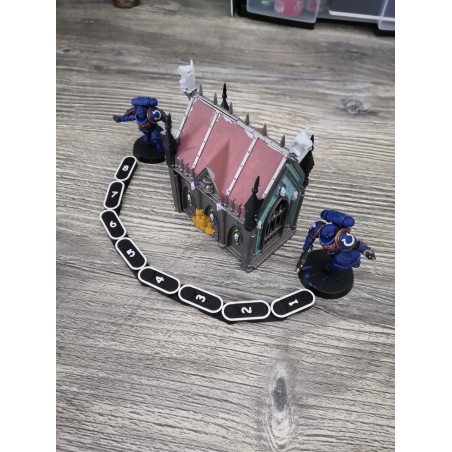 4 flexible Maßstäbe (6, 8, 10 und 12 Zoll), kompatibel mit Wargames im Stil von Warhammer 40k, Kill Team und Age of Sigmar