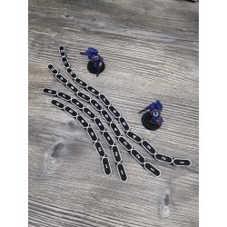 4 flexibele miniatuurrails van 6, 8, 10 en 12 inch, geschikt voor wargames zoals Warhammer 40k, Kill Team en Age of Sigmar