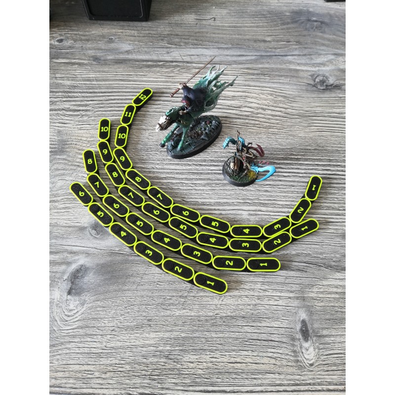 4 reglettes flexibles 6, 8, 10 et 12 pouces compatible wargame style Warhammer 40k, Kill Team, Age of Sigmar