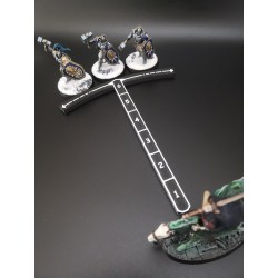 3 gebogen richtlatten van 3, 6 en 9 inch, compatibel met Warhammer 40k, Age of Sigmar en Kill Team