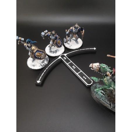 3-inch gebogen richtlatten van Deep Strike, compatibel met Warhammer 40k, Age of Sigmar en Kill Team